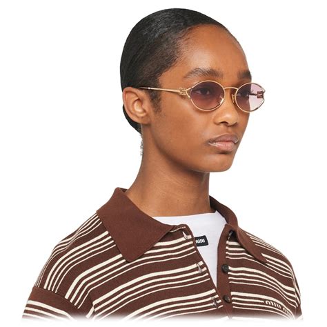 miu miu logo oval sunglasses